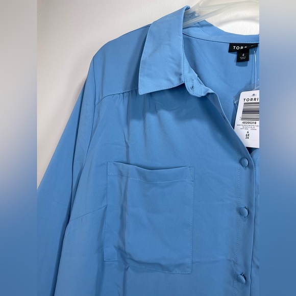 NWT TORRID Madison Button-Front Long Sleeve Shirt Size 4X - Picture 8 of 8